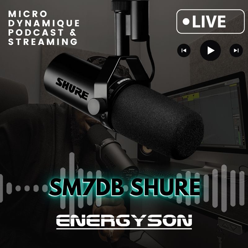 Micro dynamique podcast et streaming shure SM7dB